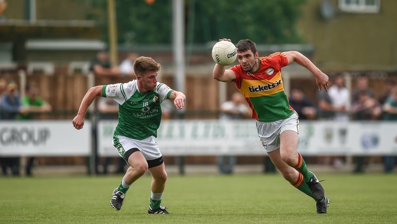 David Carrabine (L) in action for London