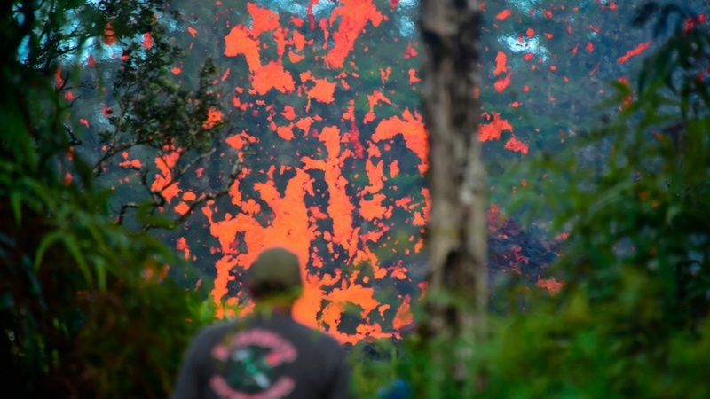 Lava flows from the volcano have covered 125sq/km, according to the USGS