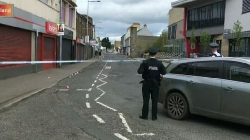 The incident happened in the Railway Street area at around 2am this morning (Pic: BBC NI)