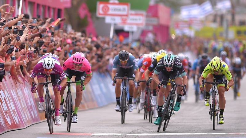 A sprint finish decided matters on the 13th stage of the Giro