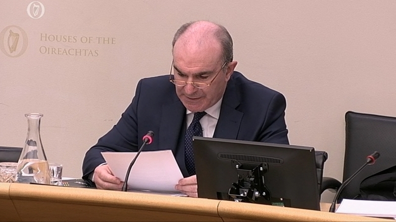 Ciarán Breen addressing the Oireachtas Finance Committee