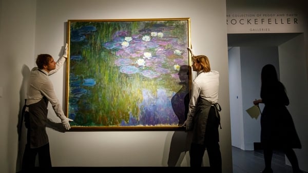 "Nympheas en fleur" is part of Claude Monet's water-lily series