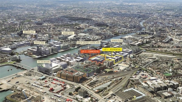 The 5.91-acre site has planning permission for 347 residential units, with a planning application for over 330,000 sq ft of office space pending