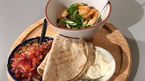 Wade's Shrimp Tacos with Avocado Salsa