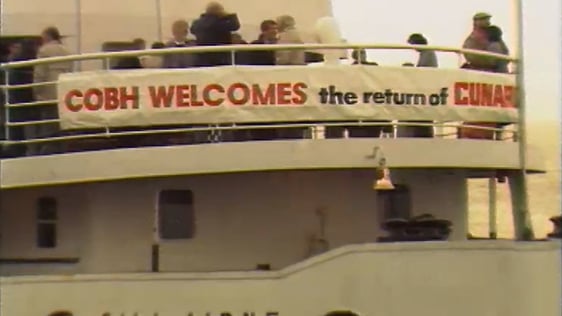 The Cill Áirne en route to the QE2, Cobh Harbour (1988)