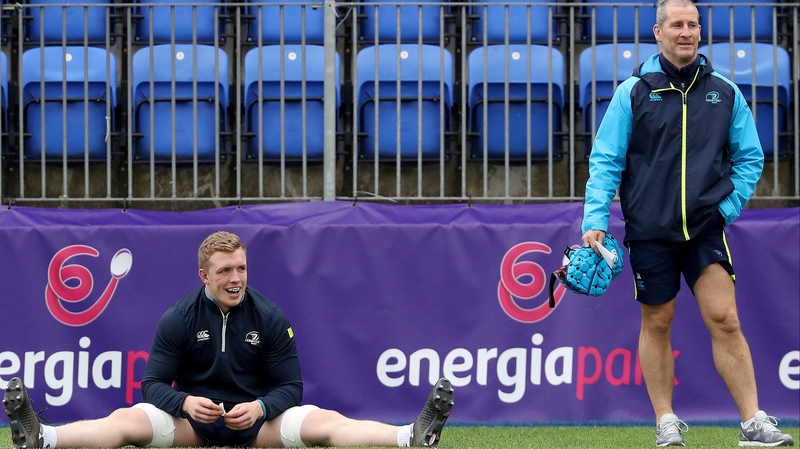 Leavy and Lancaster at Leinster training