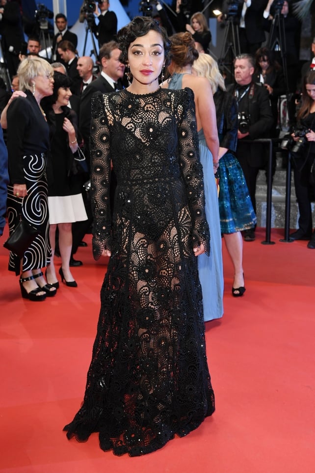 Ruth Negga slayed in a floor-length black lace Marc Jacobs gown in 2016.
