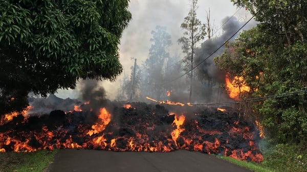 Lava from the Kilauea volcano continues to pose a risk for local residents