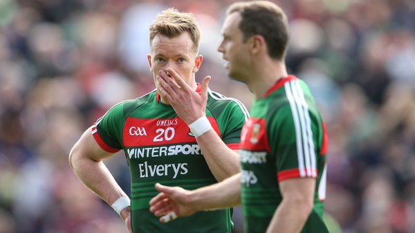 A dejected Donal Vaughan after the final whistle