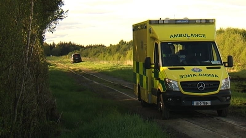 An ambulance at the scene of the tragedy at Clonbullogue, Co Offaly in May, 2018