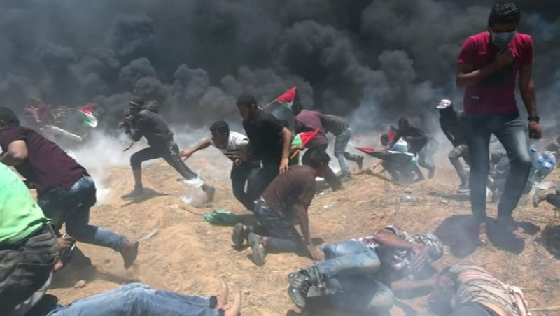 Israeli forces killed 60 Palestinians during protests on the Gaza border on Monday