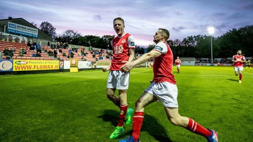 Thomas Byrne celebrates scoring a late penalty