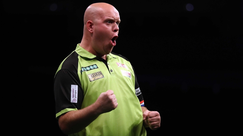 Michael van Gerwen celebrates his victory