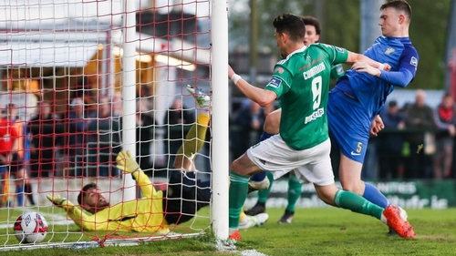 Graham Cummins finds the net for Cork