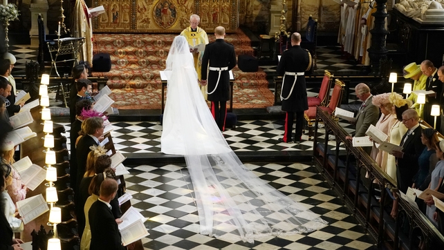 The couple prepare to say their vows