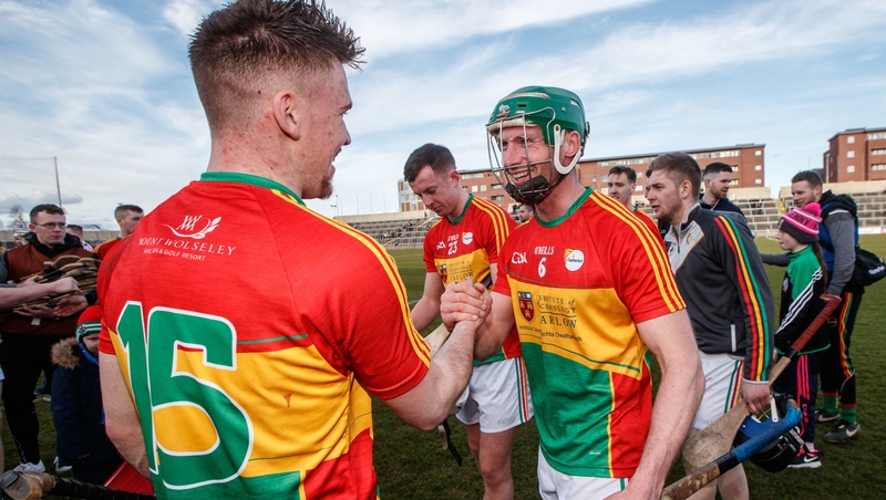 Chris Nolan (L) was the hero for Carlow