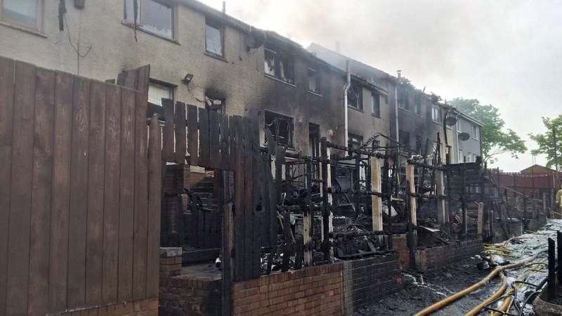 Emergency services were alerted to the fire at 5.43pm yesterday (Pic: Northern Ireland Ambulance Service Twitter)