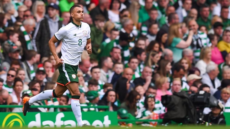Graham Burke enters the action at Celtic Park