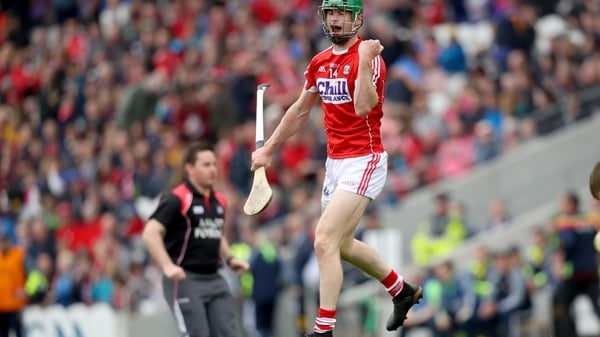 Cork's Seamus Harnedy celebrates scoring the decisive goal