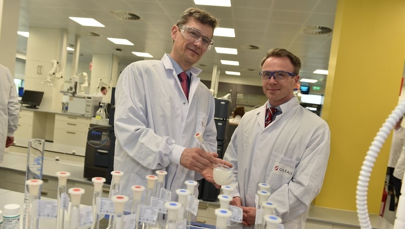 David Cadogan, Vice President of Manufacturing Operations at Gilead Sciences and Killian MacDonald, Associate Director, at the company's Cork plant