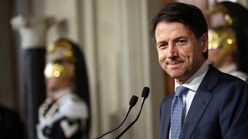 Giuseppe Conte is backed by the 5-Star Movement and the far-right League