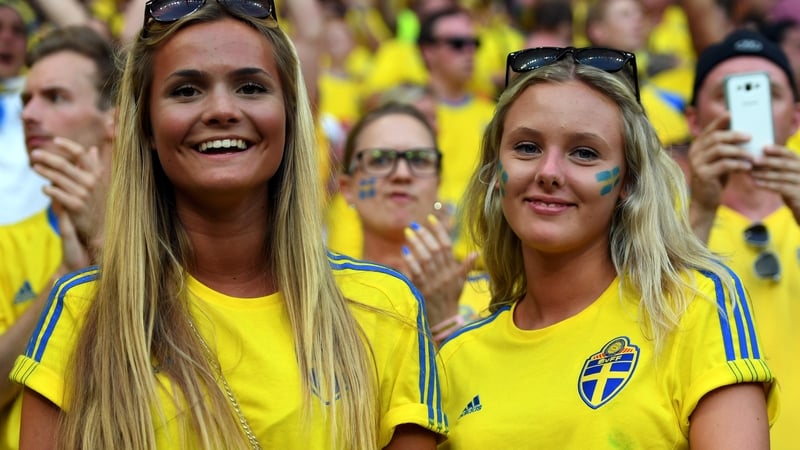 Sweden fans always bring a dash of colour to the proceedings