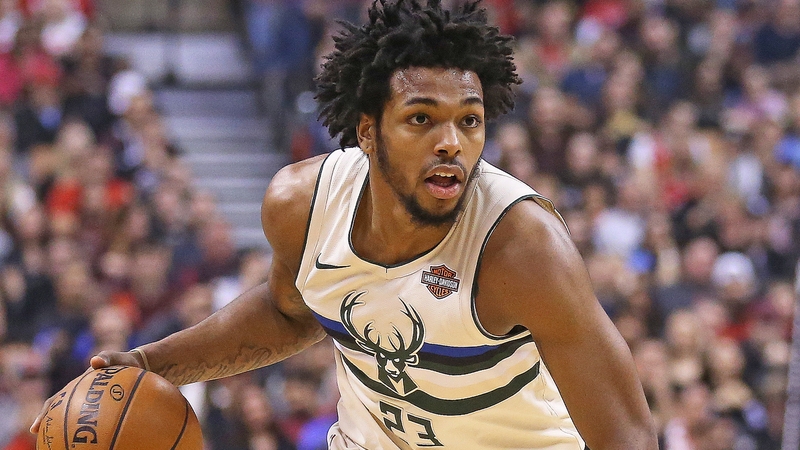 Sterling Brown plays for the Milwaukee Bucks in the NBA