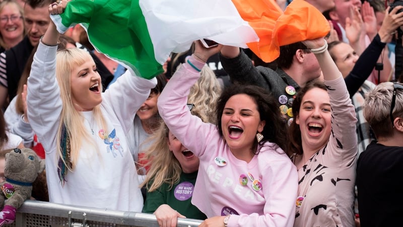 Crowds turned up at Dublin Castle today to hear the final result