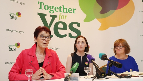 Co-Directors of Together For Yes (left to right) Ailbhe Smyth, Grainne Griffin and Orla O'Connor