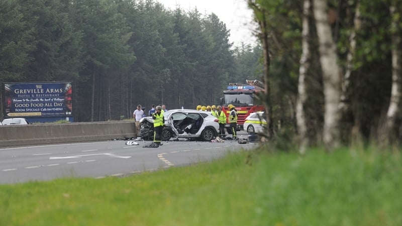 The crash happened at around 2pm on the Sligo to Dublin road