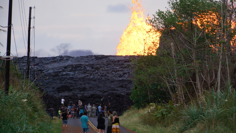 Magma has drained from Kilauea's summit lava lake and flowed around 40km east underground