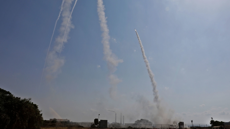 Israeli military launch a missile from a position in the southern Israeli city of Ashkelon