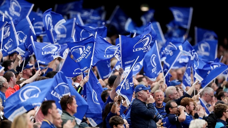 Leinster fans celebrate as the province completed a glorious year on the pitch with Pro 14 victory on Saturday
