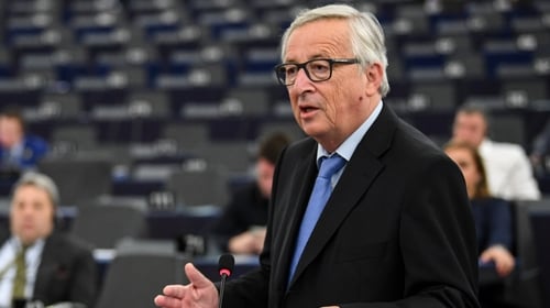 Jean-Claude Juncker was speaking in Strasbourg