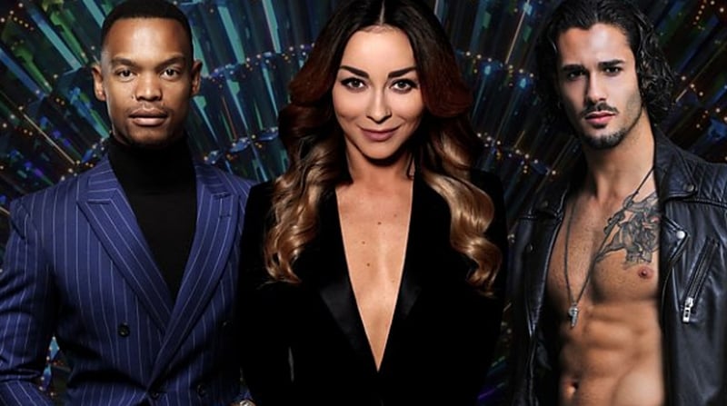 Taking to the floor (L-R) - Johannes Radebe, Luba Mushtuk and Graziano Di Prima