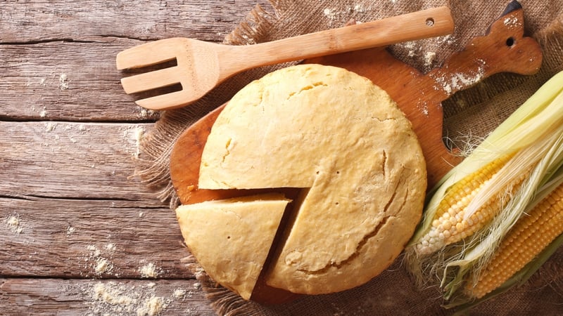 Freshly baked corn bread