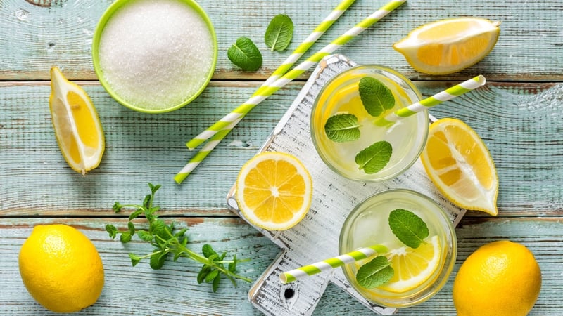 Homemade Pink Lime Lemonade