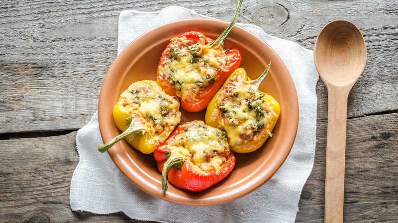 Cheesy Stuffed Sweet Peppers