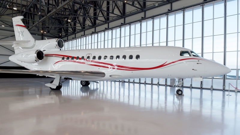 The Dassault Falcon 7X jet can fly from Paris to Tokyo on a single tank of fuel