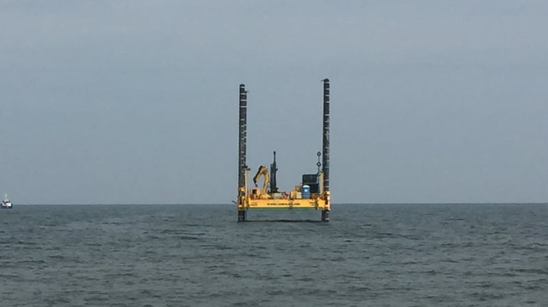 The Eirgrid Celtic Interconnector platform off the coast of Cork