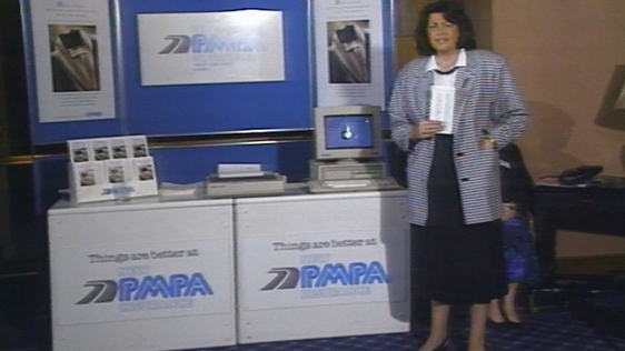 Máire Geoghan-Quinn at New PMPA launch of car insurance for women (1988)