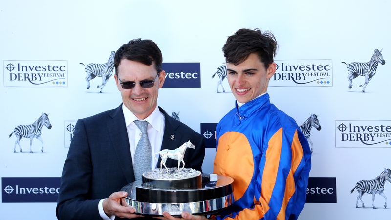 Aidan O'Brien pictured with his son Donnacha.