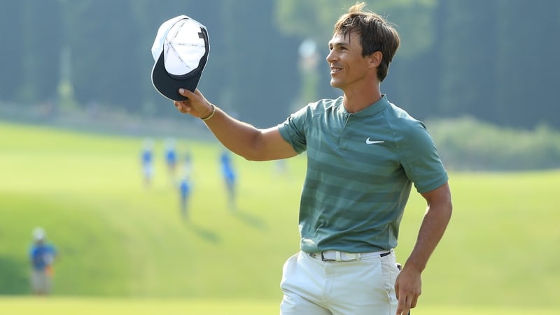 Thorbjorn Olesen celebrates his win