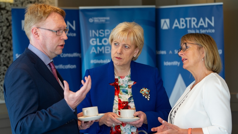 Abtran CEO Pat Ryan, Business, Enterprise and Innovation Minister Heather Humphreys and Enterprise Ireland CEO Julie Sinnamon