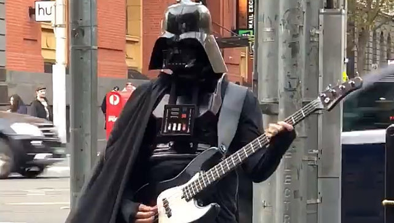 Darth Busker video goes viral on Facebook