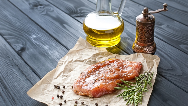 Marinated pork steak