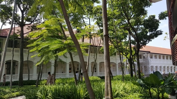 The summit's venue is the Capella hotel on Sentosa, a resort island off Singapore's port