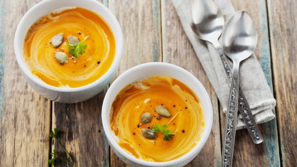 Enjoy a tasty carrot and orange starter.