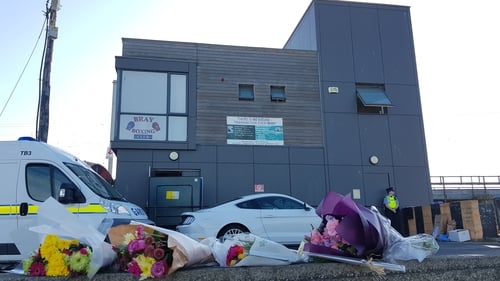 The scene today at Bray Boxing Club where the fatal shooting took place