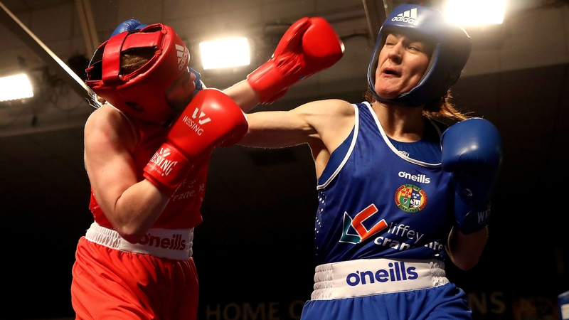 Kelly Harrington (R) is the Irish 60kg and world 64kg silver medallist